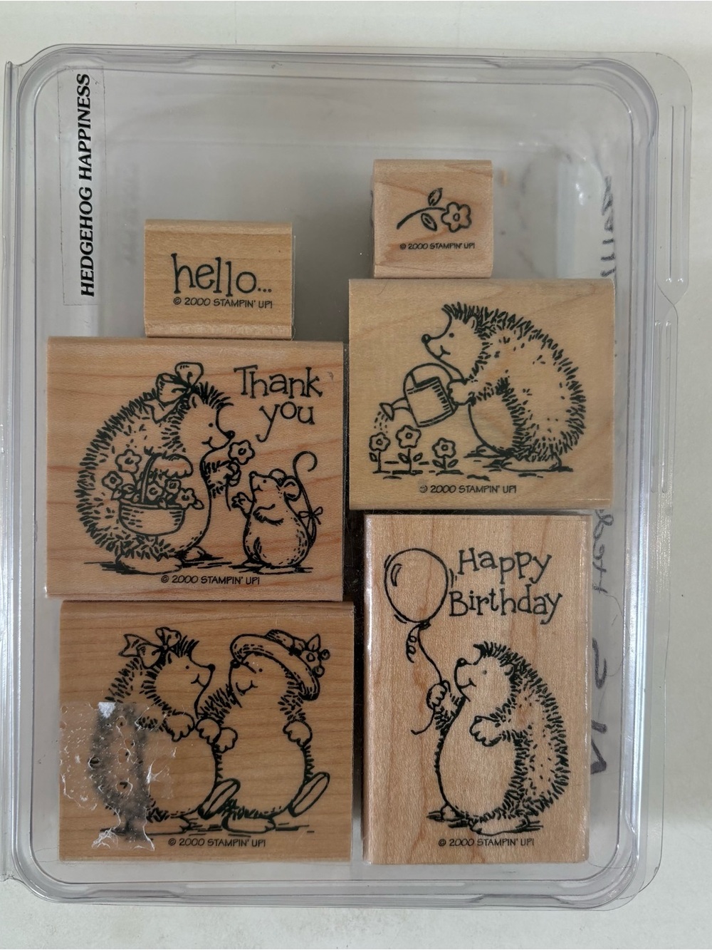 Stampin’ Up! 2000 Hedgehog Happiness Wood Stamp Set - Picture 6 of 9